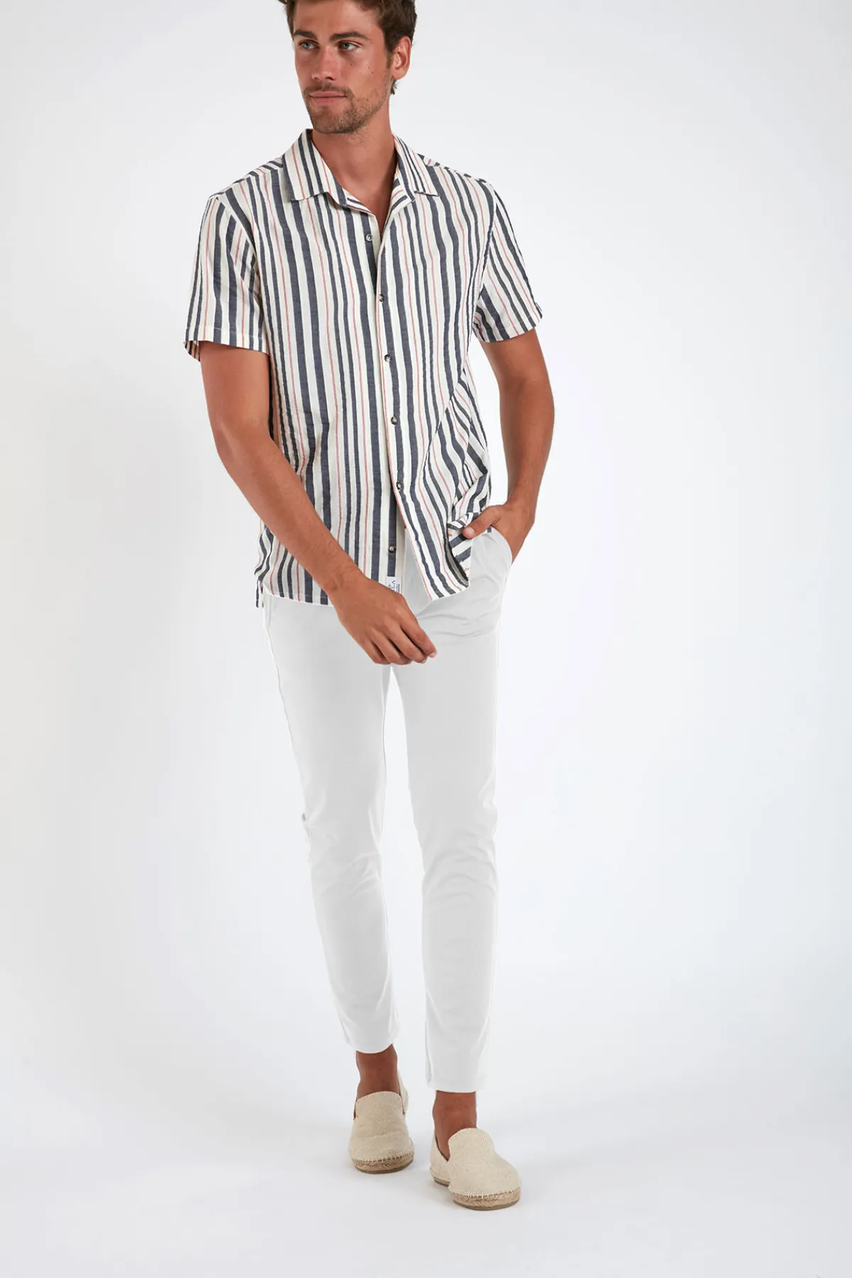 Cala 1789 Pantalon stretch blanc - SERGE LESCADA Clearance