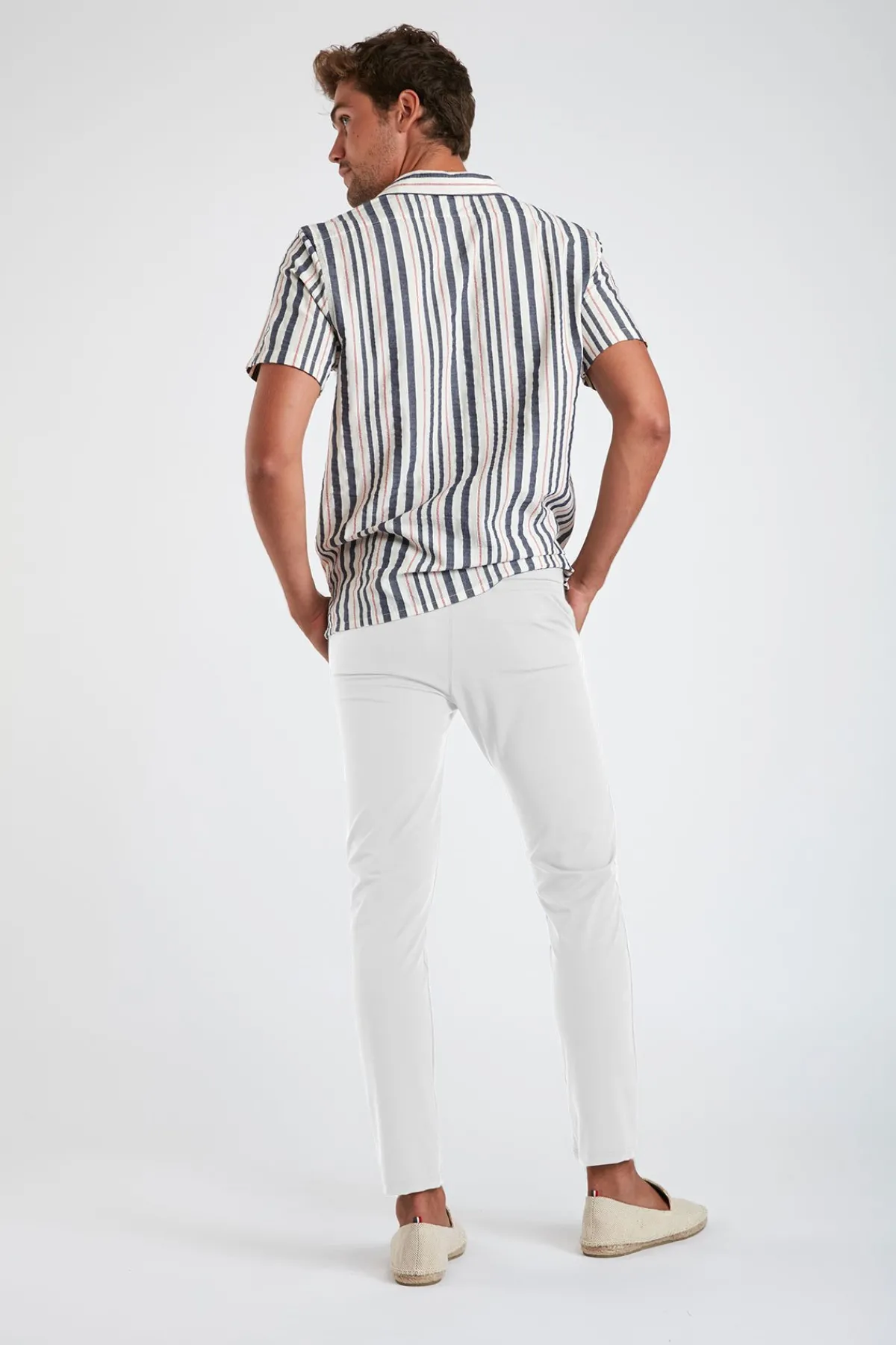 Cala 1789 Pantalon stretch blanc - SERGE LESCADA Clearance