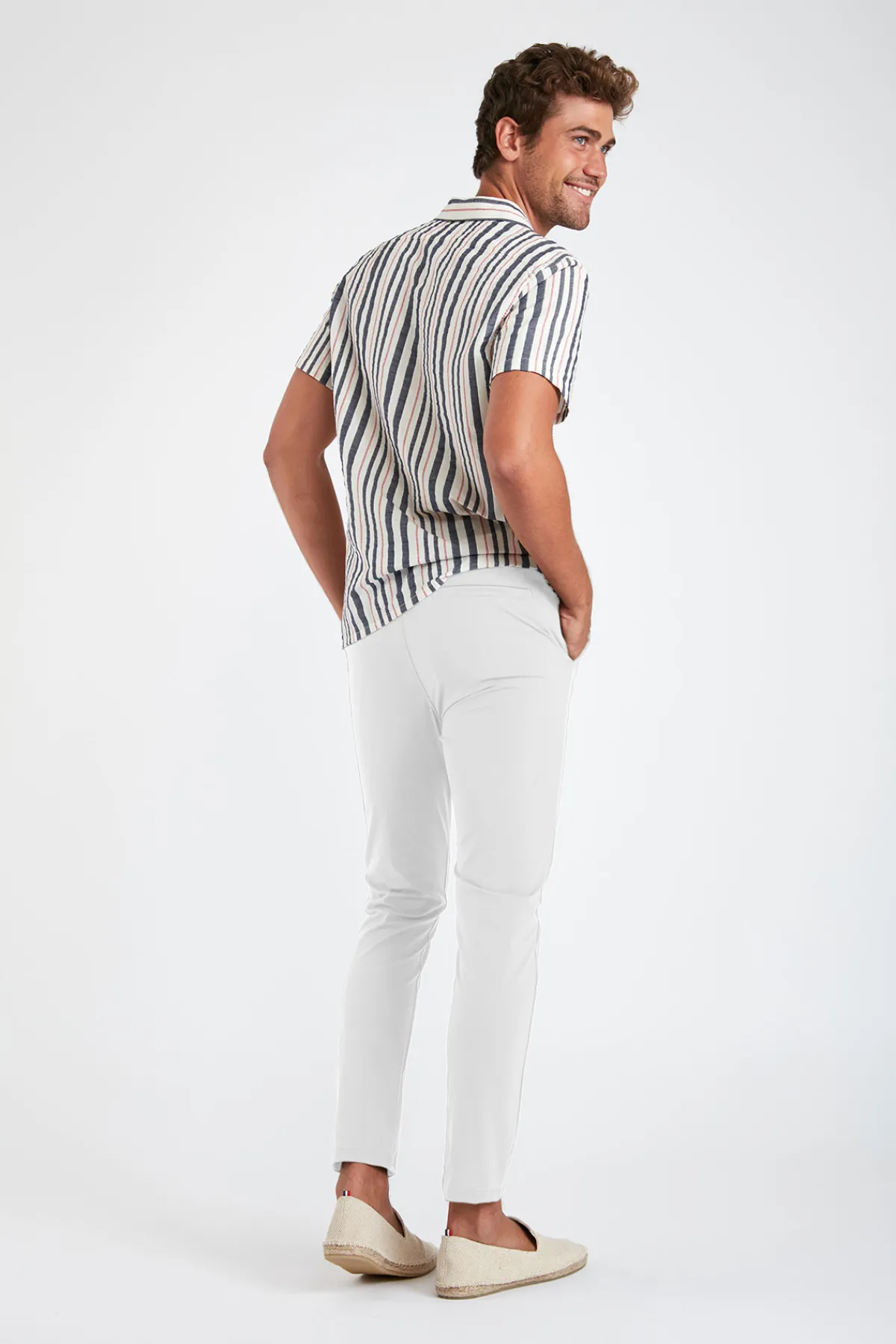 Cala 1789 Pantalon stretch blanc - SERGE LESCADA Clearance