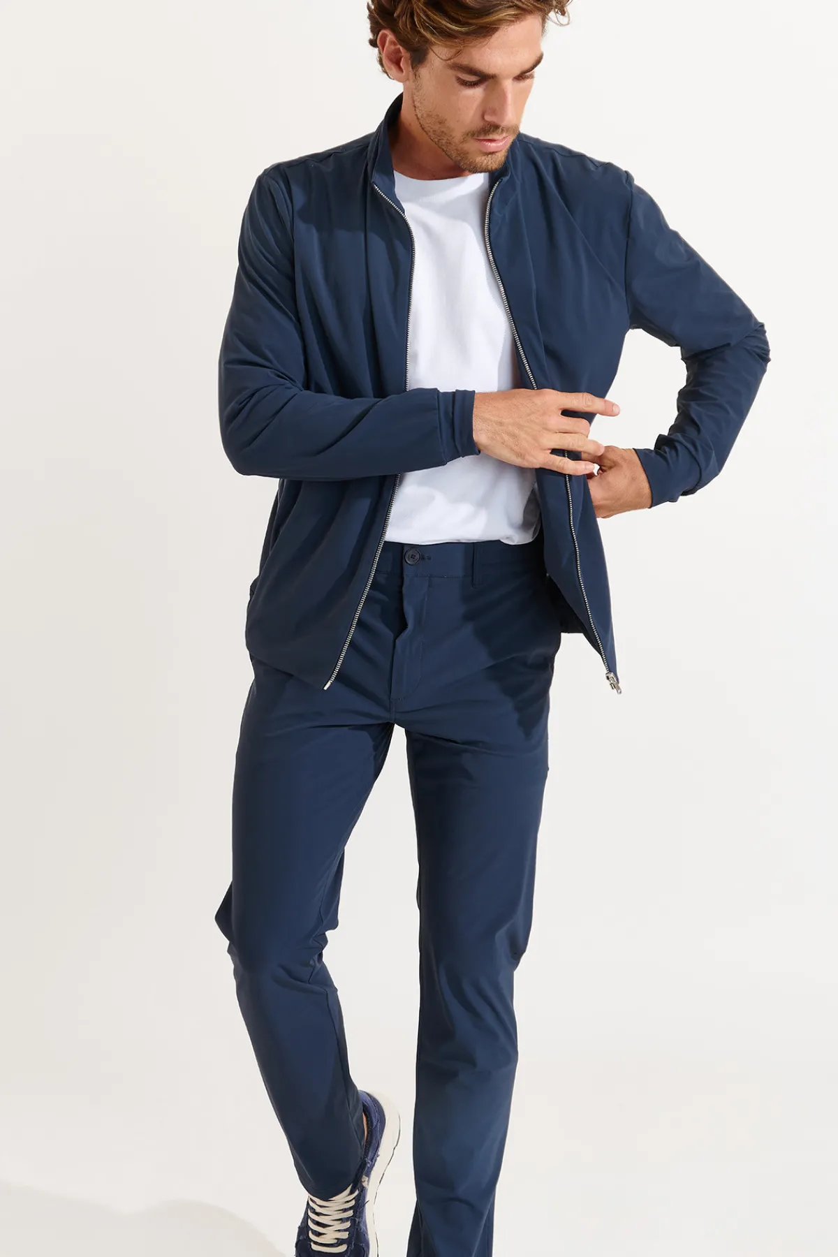 Cala 1789 Pantalon stretch bleu foncé SERGE LESCADA Fashion