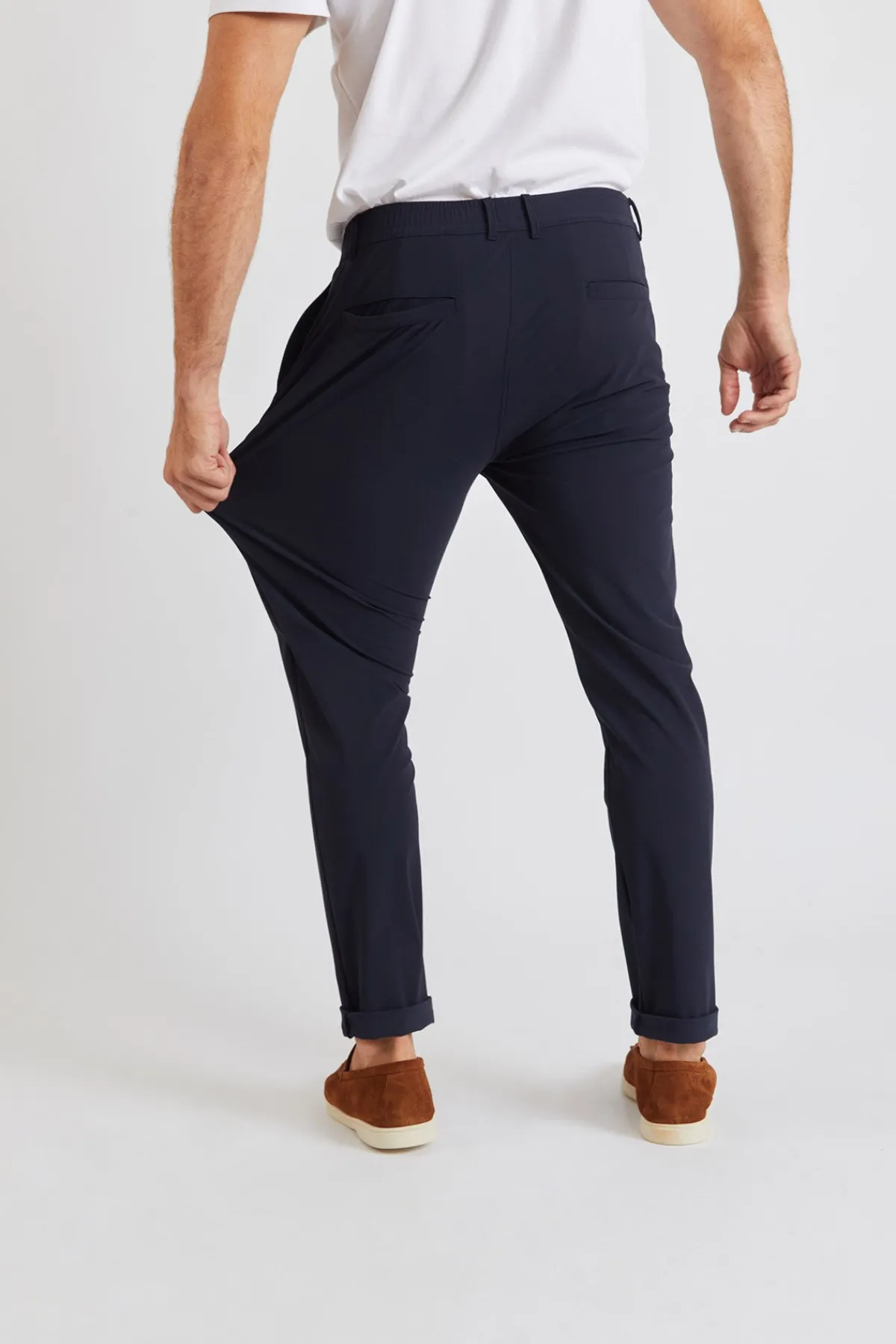 Cala 1789 Pantalon stretch bleu marine - SERGE LESCADA Sale