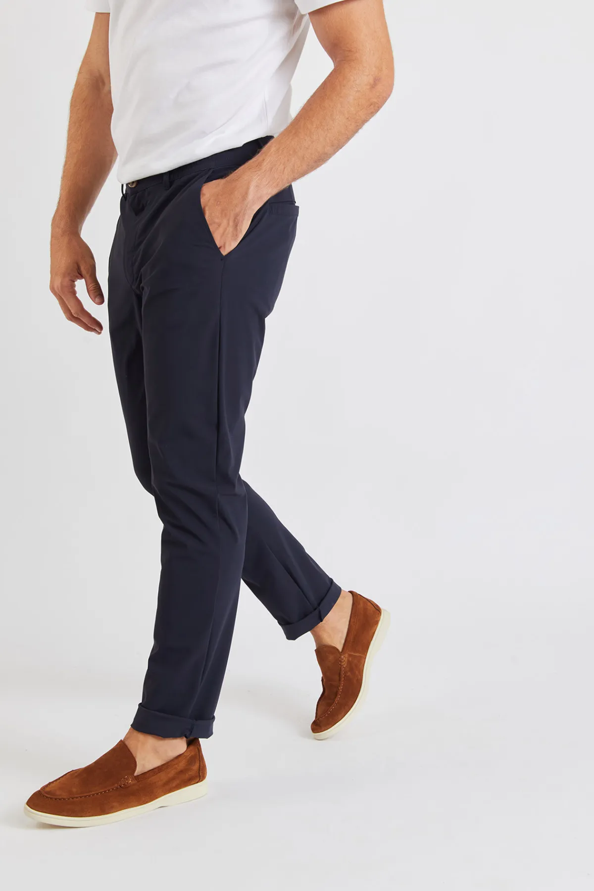 Cala 1789 Pantalon stretch bleu marine - SERGE LESCADA Sale