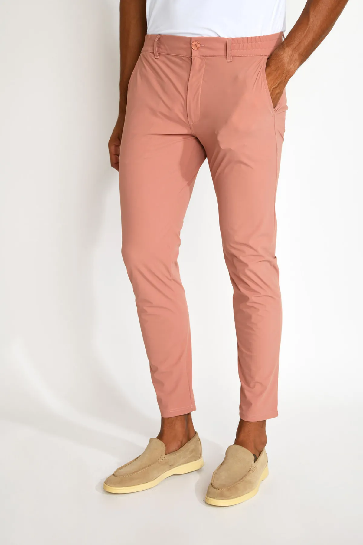 Cala 1789 Pantalon stretch bois de rose SERGE LESCADA Sale