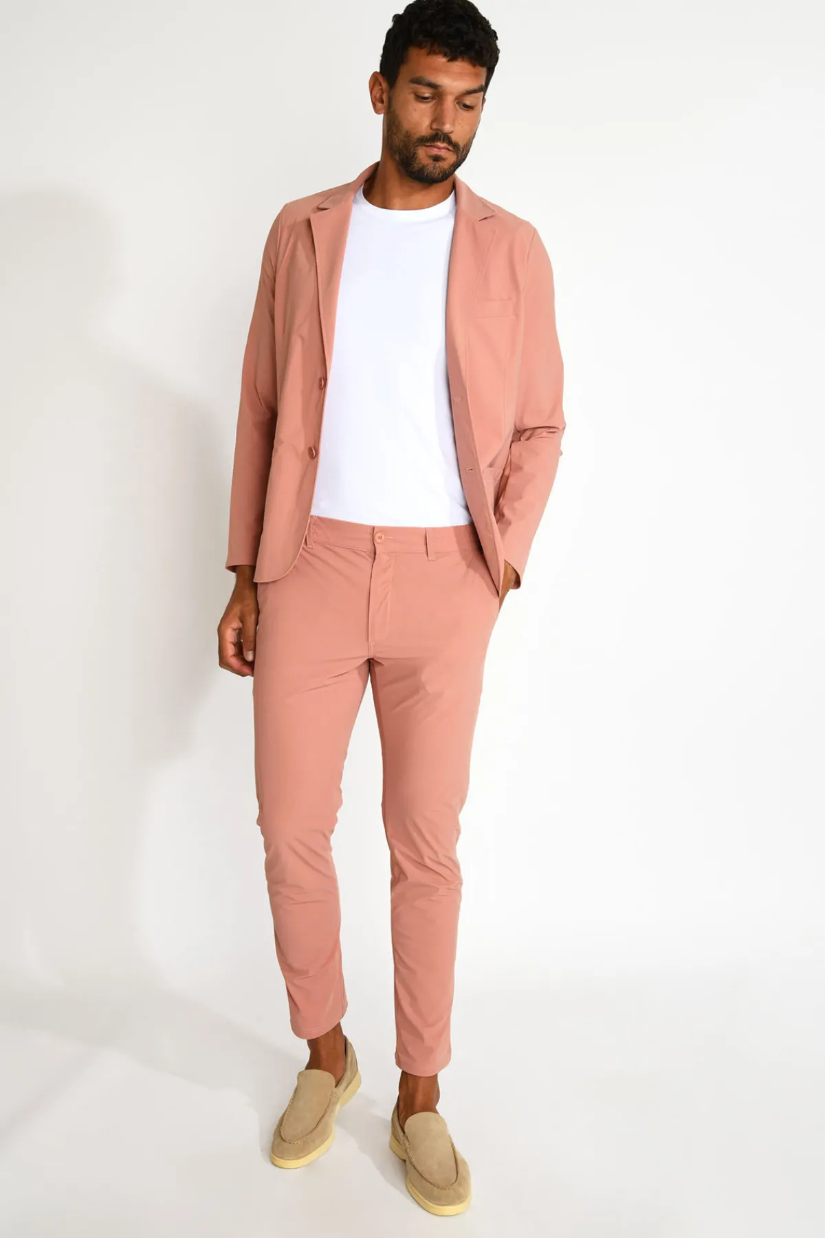 Cala 1789 Pantalon stretch bois de rose SERGE LESCADA Sale