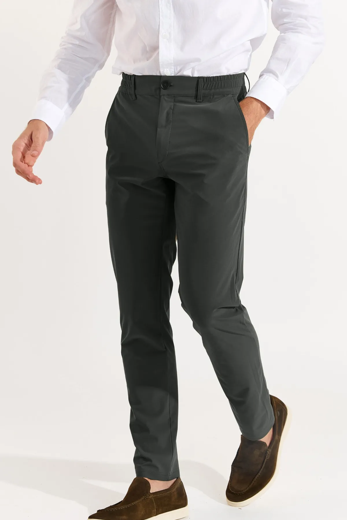 Cala 1789 Pantalon stretch vert sapin SERGE LESCADA Fashion