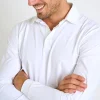 Cala 1789 Polo manches longues blanc CARL BAIABLUE Discount