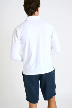 Cala 1789 Polo manches longues blanc CARL BAIABLUE Discount