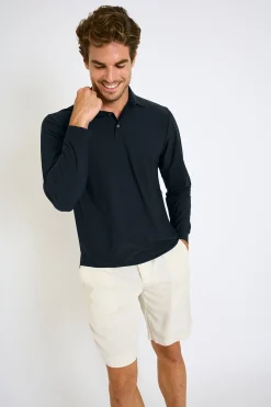 Cala 1789 Polo manches longues bleu marine CARL BAIABLUE Best