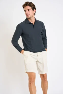 Cala 1789 Polo manches longues gris foncé CARL BAIABLUE Best