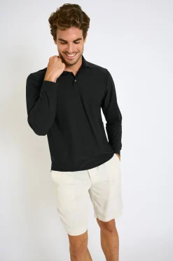 Cala 1789 Polo manches longues noir CARL BAIABLUE Fashion