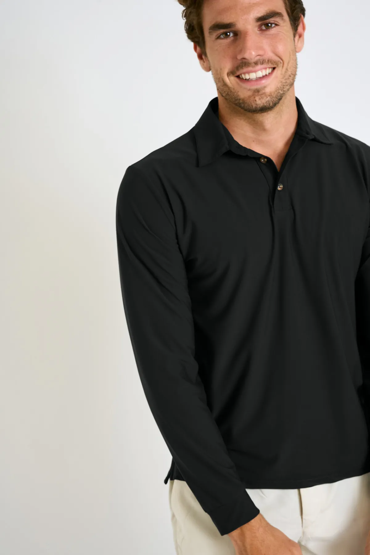 Cala 1789 Polo manches longues noir CARL BAIABLUE Fashion