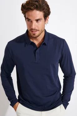 Cala 1789 Polo marine manches longues CARL TERZO Fashion