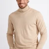 Cala 1789 PULL COL ROULÉ BEIGE SILVIO MONZA New