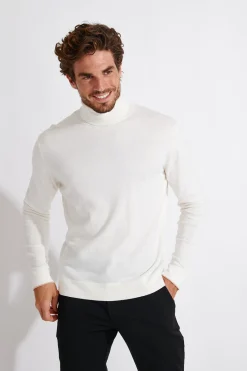 Cala 1789 PULL COL ROULÉ ECRU SILVIO MONZA Fashion