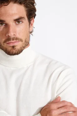 Cala 1789 PULL COL ROULÉ ECRU SILVIO MONZA Fashion