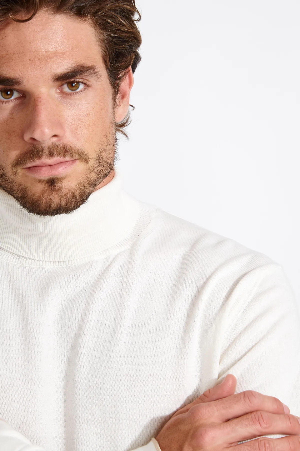 Cala 1789 PULL COL ROULÉ ECRU SILVIO MONZA Fashion