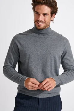 Cala 1789 PULL COL ROULÉ GRIS CHINE SILVIO MONZA Online