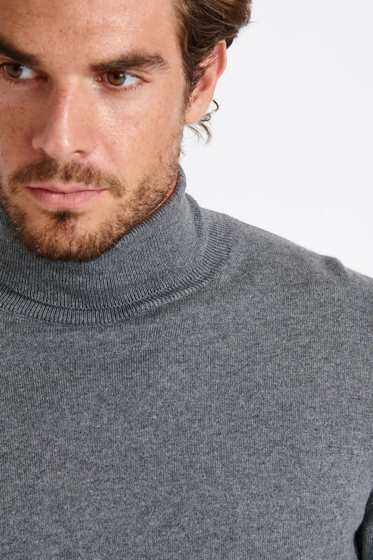 Cala 1789 PULL COL ROULÉ GRIS CHINE SILVIO MONZA Online