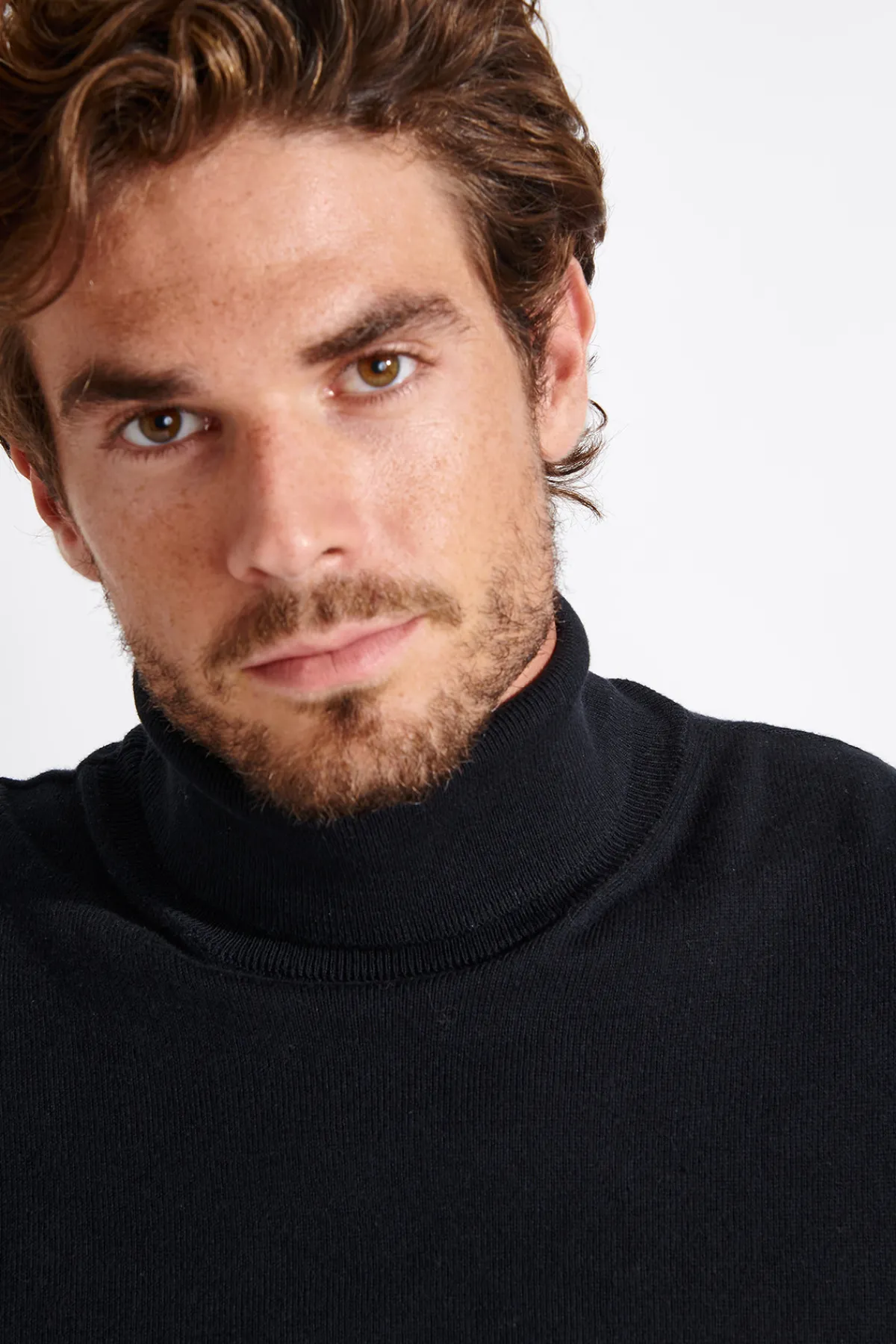 Cala 1789 PULL COL ROULÉ NOIR SILVIO MONZA Clearance