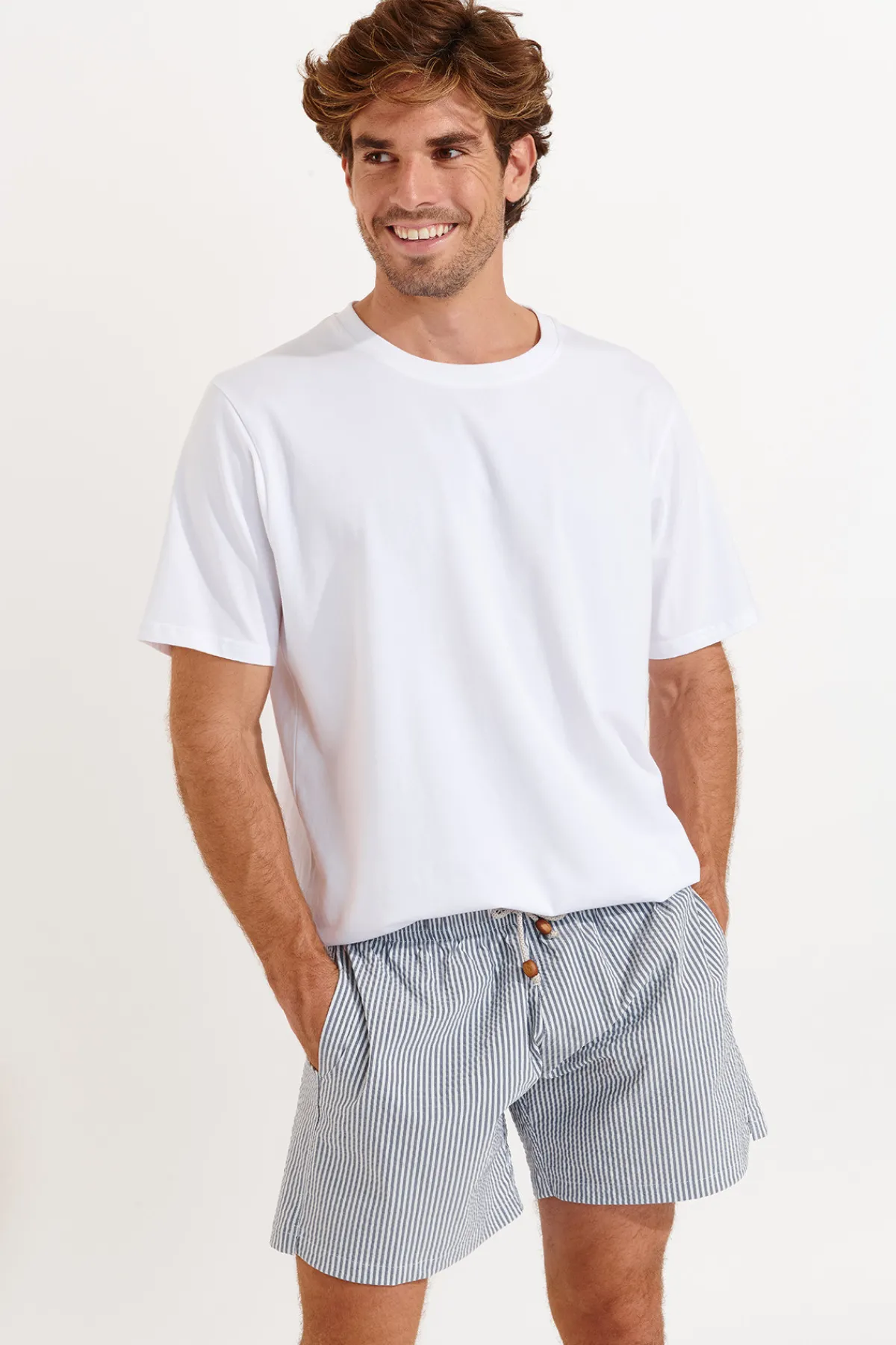 Cala 1789 Short de bain rayé bleu SWIMSHORT CALVI Hot