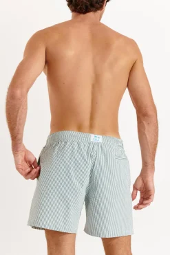 Cala 1789 Short de bain rayé vert SWIMSHORT CALVI Best