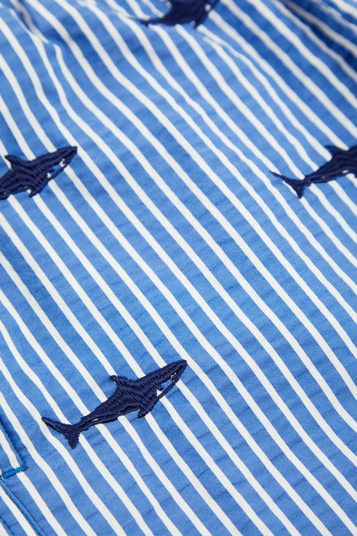 Cala 1789 Short de Bain rayure Marine - Broderie Requin SWIMSHORT SHARK Outlet