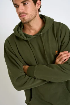 Cala 1789 Sweat à capuche kaki VINCENT2P FORLI Fashion