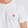 Cala 1789 T-shirt blanc avec broderie Yann Corail Sale