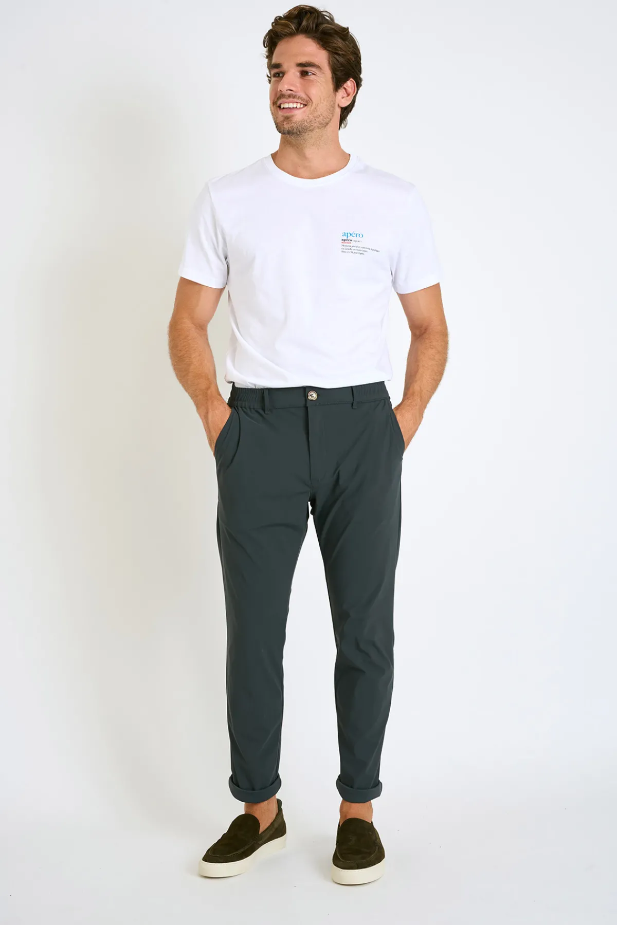 Cala 1789 T-shirt blanc en coton Apéro YANNAPE DICTIO New