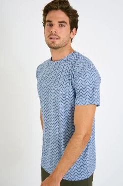 Cala 1789 T-shirt bleu homme CEDRIC TIVOLI Sale