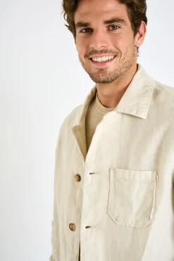 Cala 1789 Veste beige en lin Olivier Lindye Best