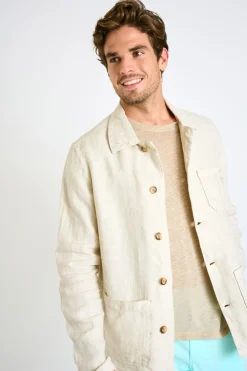 Cala 1789 Veste beige en lin Olivier Lindye Best