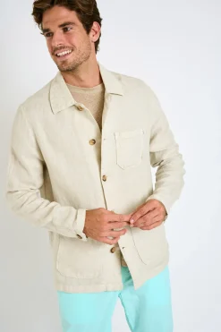 Cala 1789 Veste beige en lin Olivier Lindye Best