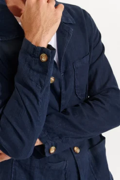 Cala 1789 Veste bleu marine en lin Olivier Lindye Online