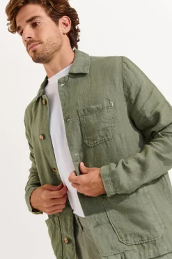 Cala 1789 Veste Kaki en lin Olivier Lindye Sale