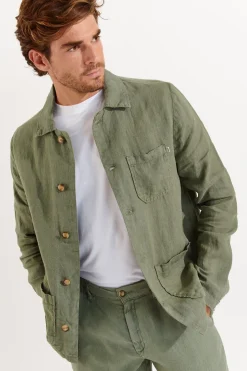 Cala 1789 Veste Kaki en lin Olivier Lindye Sale