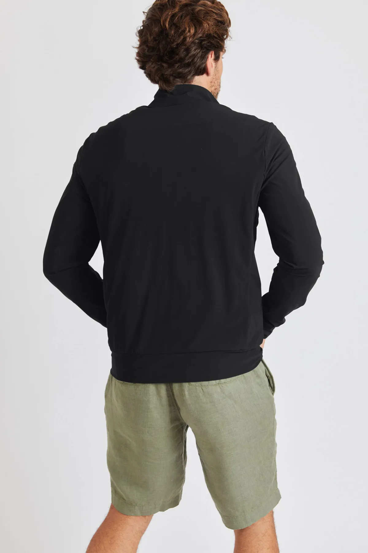 Cala 1789 Veste noire à zip Luc Lescada Discount