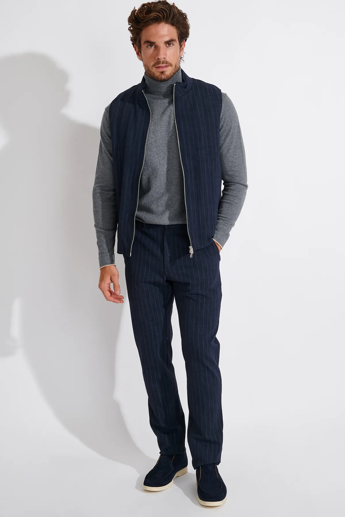 Cala 1789 Veste sans manche bleu marine MARKUS SORENTO Hot