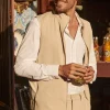 Cala 1789 Veste sans manches beige MARKUS TERLIZZI Discount