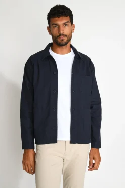 Cala 1789 Veste surchemise bleu marine EMILE CESANO Clearance