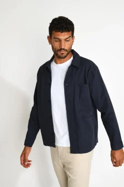 Cala 1789 Veste surchemise bleu marine EMILE CESANO Clearance