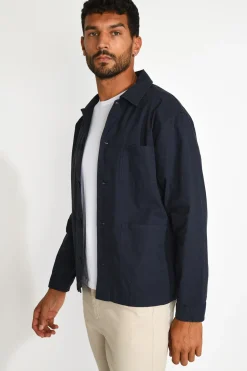 Cala 1789 Veste surchemise bleu marine EMILE CESANO Clearance