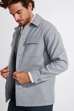 Cala 1789 Veste surchemise gris chiné LEONE VERSILIA Hot