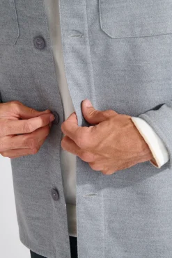 Cala 1789 Veste surchemise gris chiné LEONE VERSILIA Hot