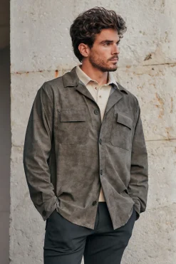 Cala 1789 veste surchemise kaki LEONE VENOSTRA Online